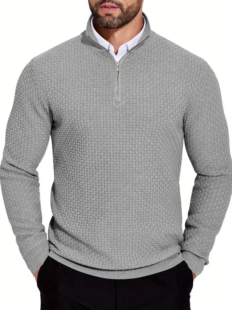 Verstelbare Quarter Zip Trui voor Casual en Sportief