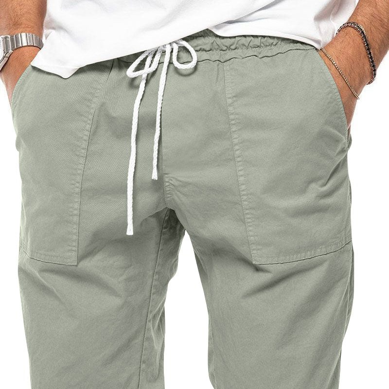 Casual en Comfortabele Herenbroek met Micro-Stretch voor Dagelijks Gebruik