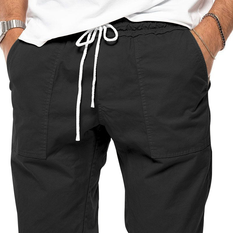 Casual en Comfortabele Herenbroek met Micro-Stretch voor Dagelijks Gebruik
