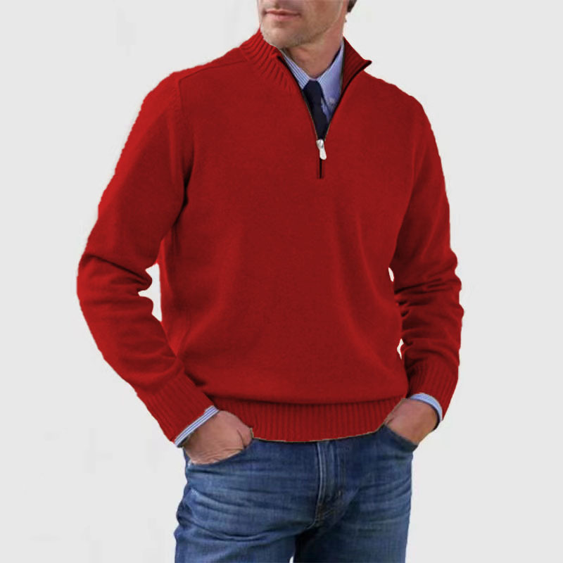 Herenpullover met Halve Rits