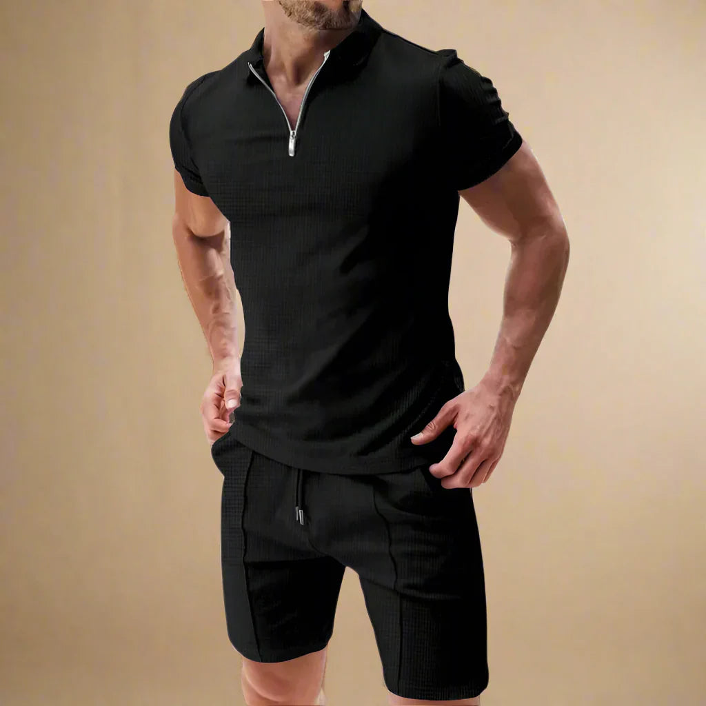 Bram | Twee-Delige Zomer Set voor Heren met Polo en Shorts