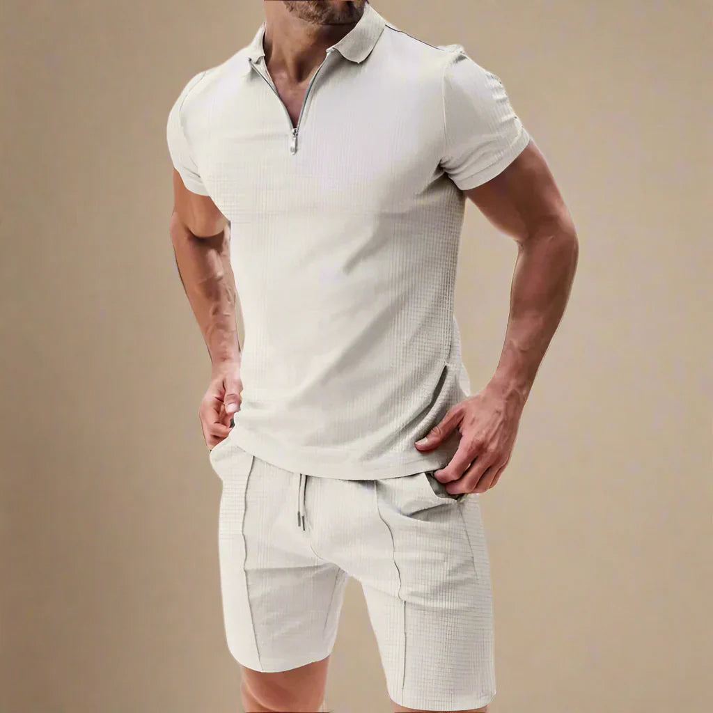Bram | Twee-Delige Zomer Set voor Heren met Polo en Shorts