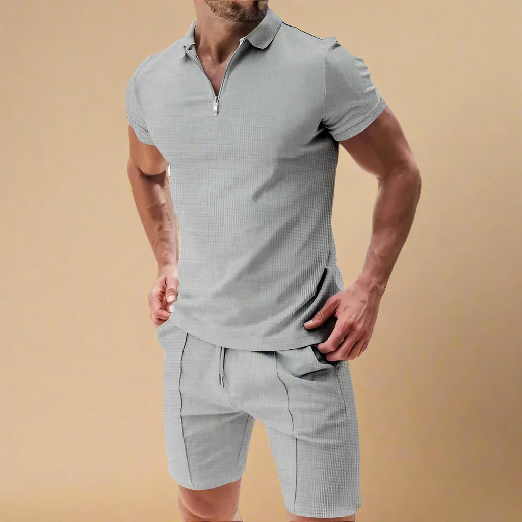 Bram | Twee-Delige Zomer Set voor Heren met Polo en Shorts