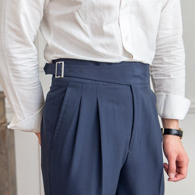 Klassieke Gespbroek - Tailored High-Waist voor Mannen