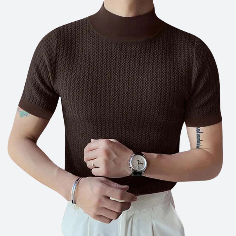 Josh | Slim-fit geribbeld T-shirt voor heren