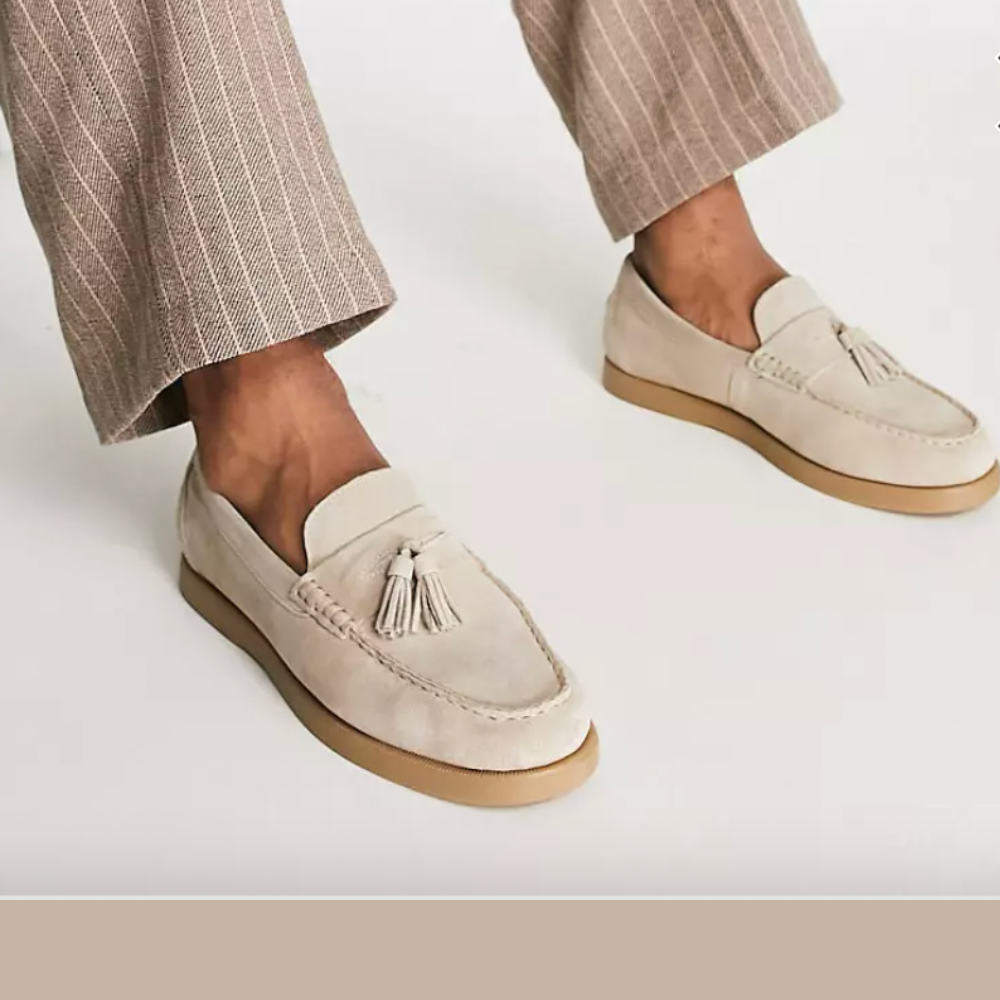 Herenschoenen met Kwasten Slip-On Frosted Leer - Verfijnde Elegantie en Comfort