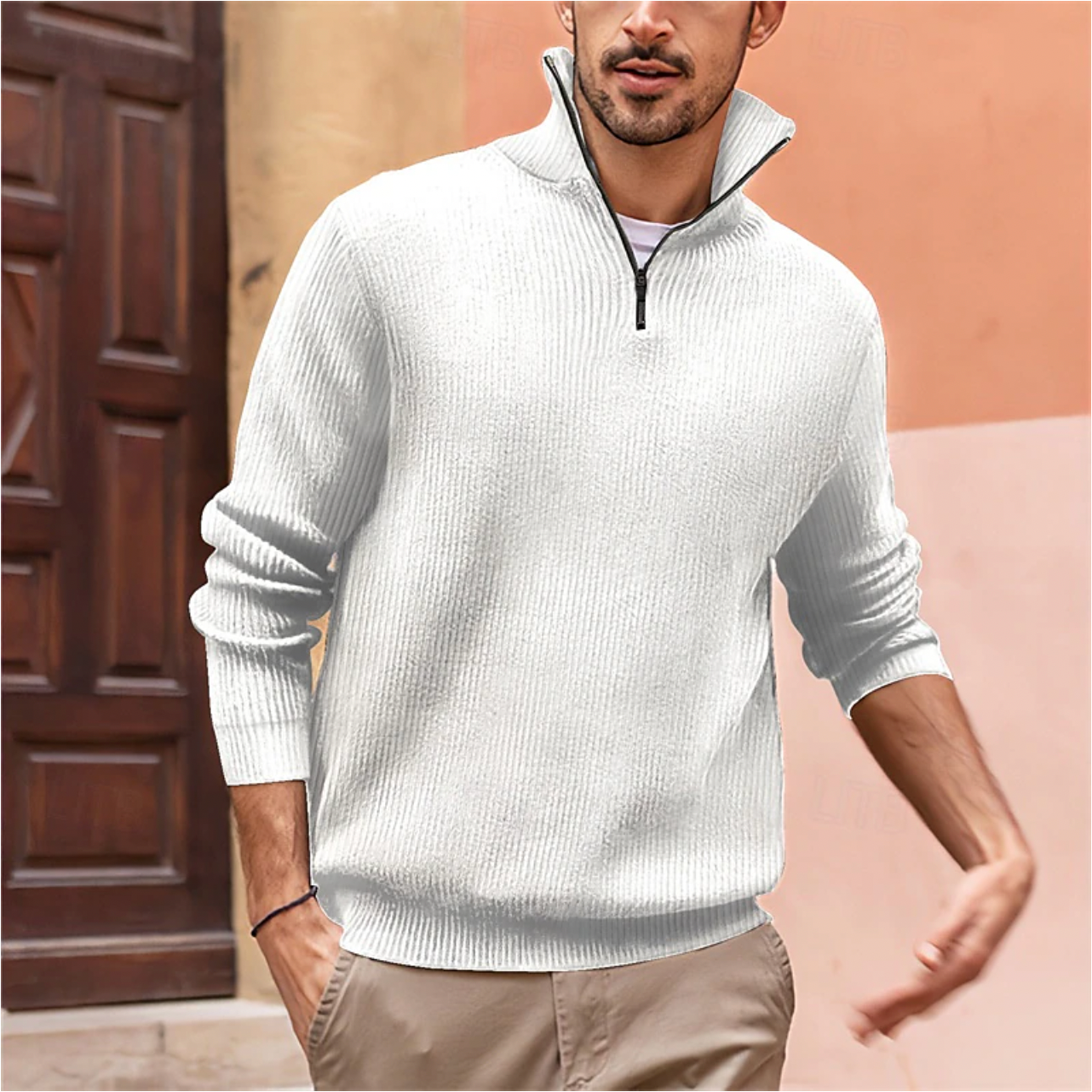 Stijlvolle Quarter Zip Herentrui voor Casual en Sportief