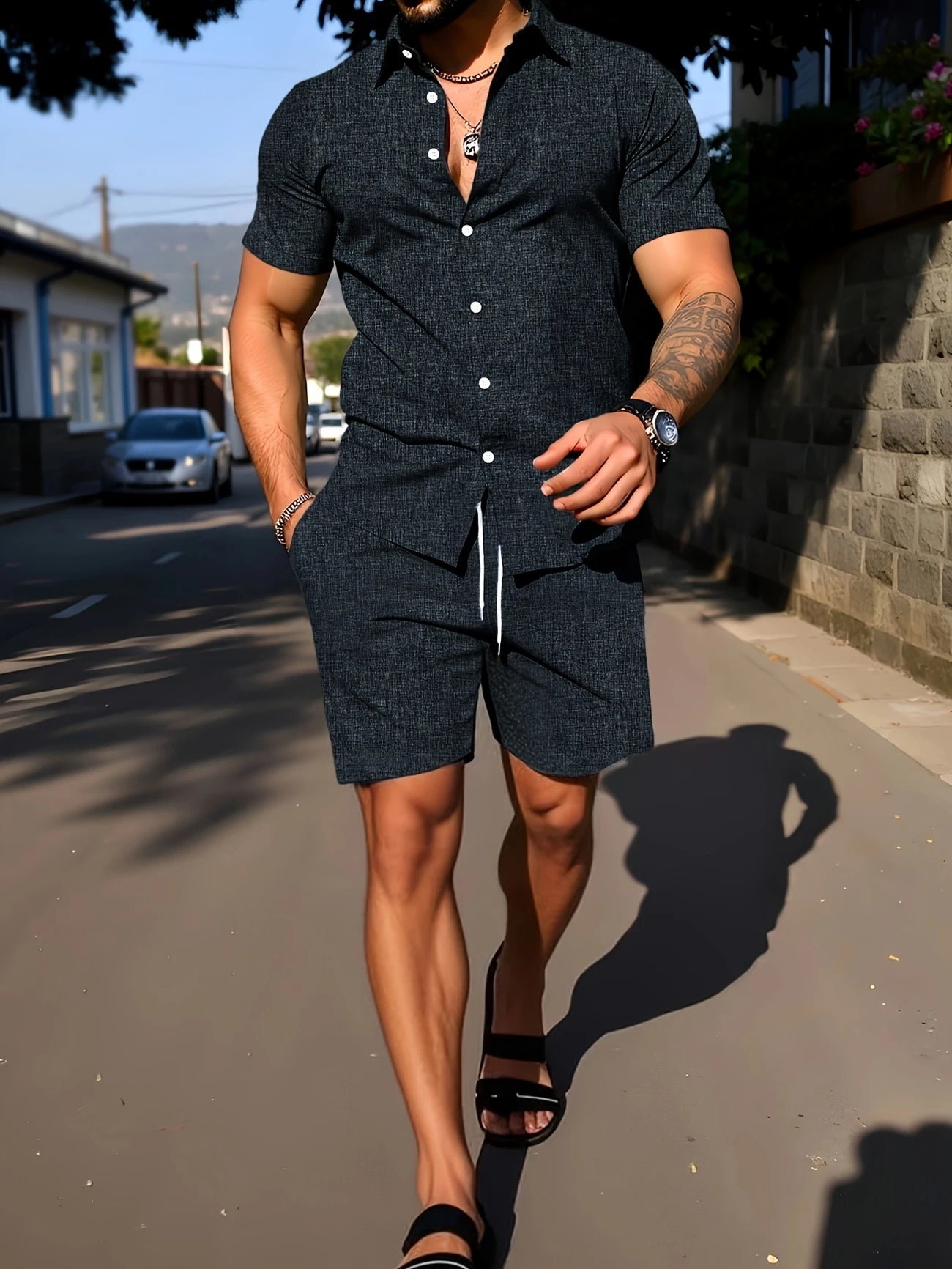 Ciro | 2-delige zomerse shirt & shorts set