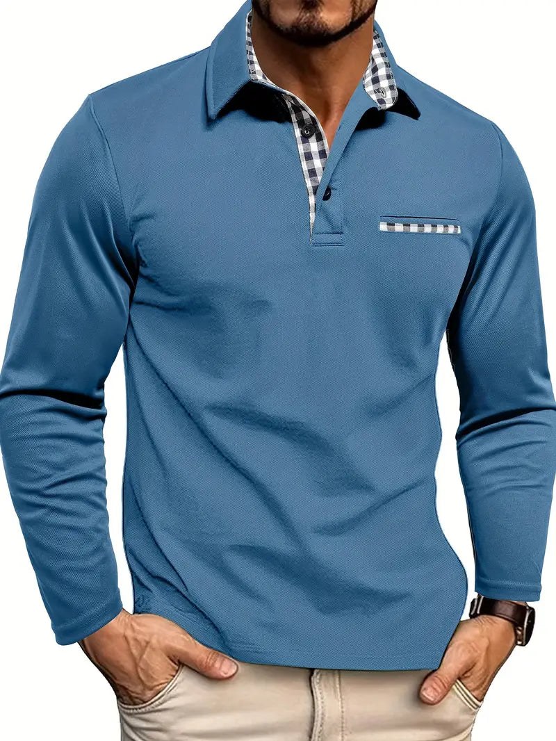 Klassieke Heren Zomerpolo met lange mouwen
