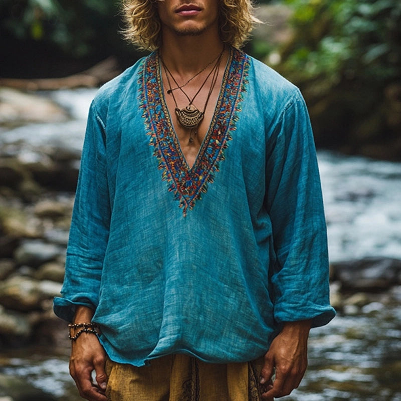 Jelle | Bohemian zomershirt voor heren
