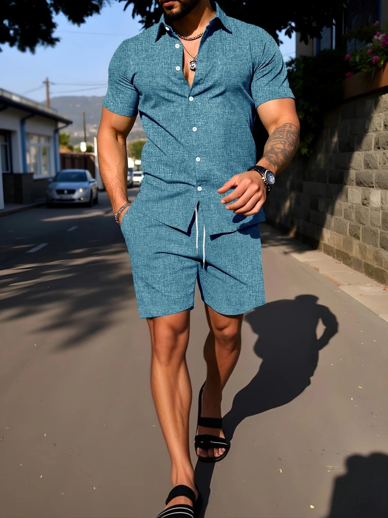 Ciro | 2-delige zomerse shirt & shorts set