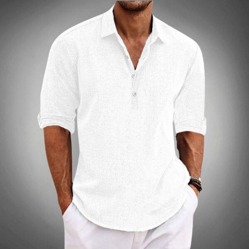 Elegant linnen shirt met kraag