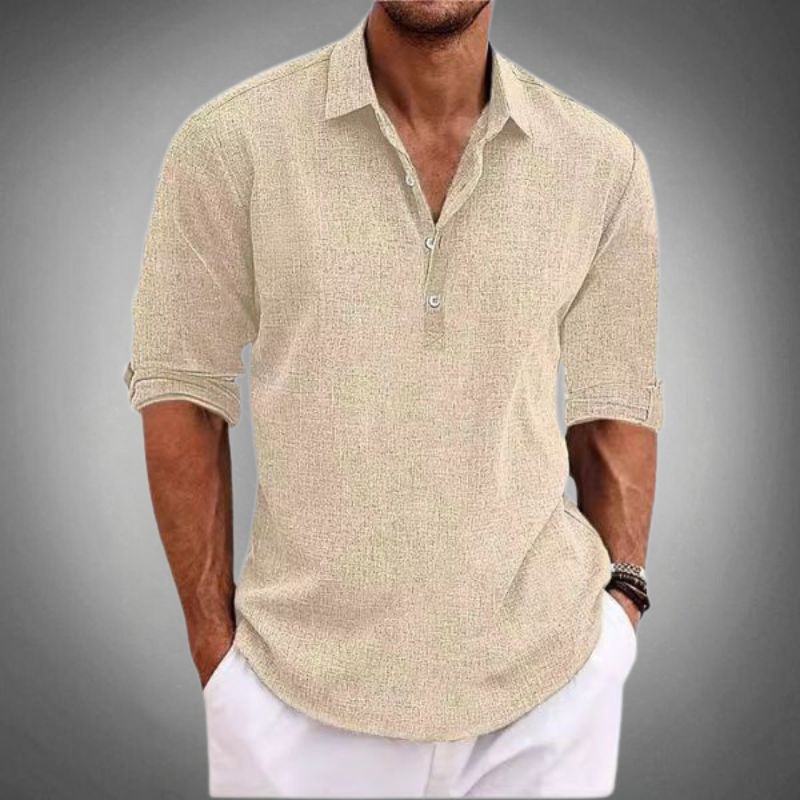 Elegant linnen shirt met kraag