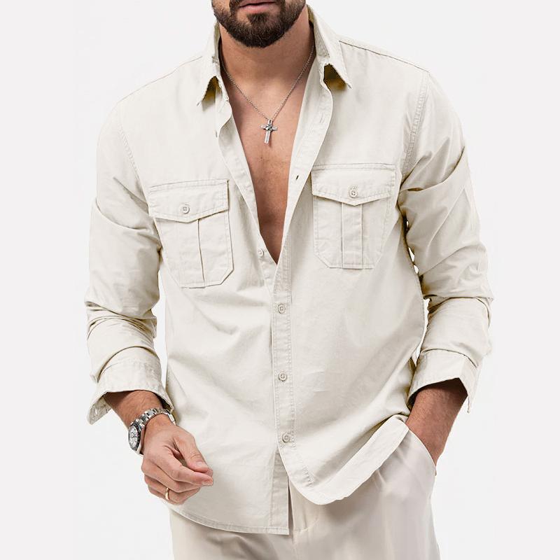 Heren Cargo Shirt – Functioneel, Ademend en Stijlvo