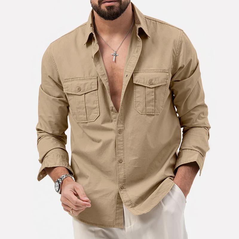 Heren Cargo Shirt – Functioneel, Ademend en Stijlvo