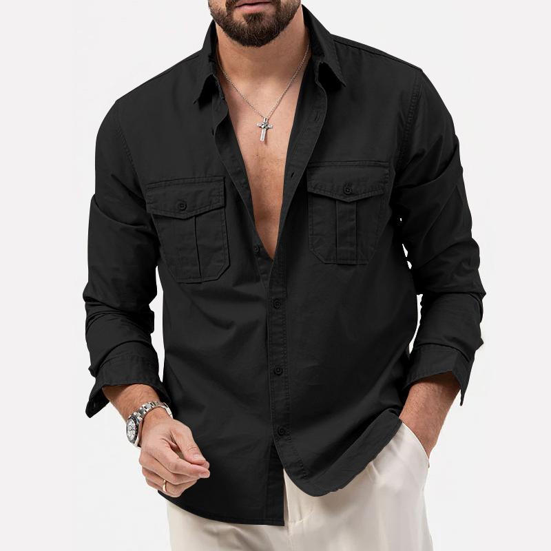 Heren Cargo Shirt – Functioneel, Ademend en Stijlvo