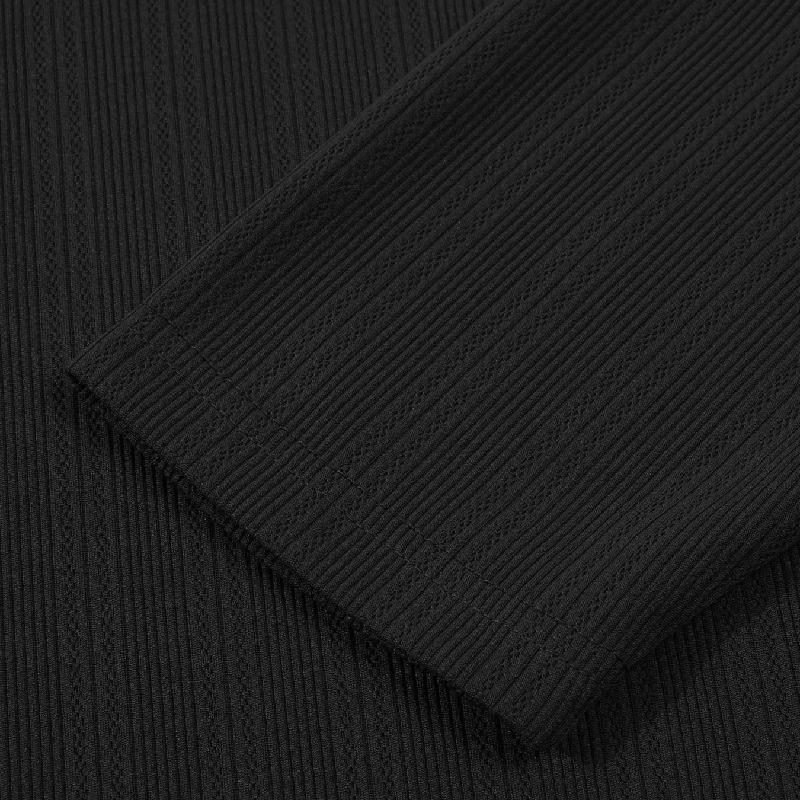 Herenpolo Met Gestreepte Jacquard Kraag En Lange Mouwen