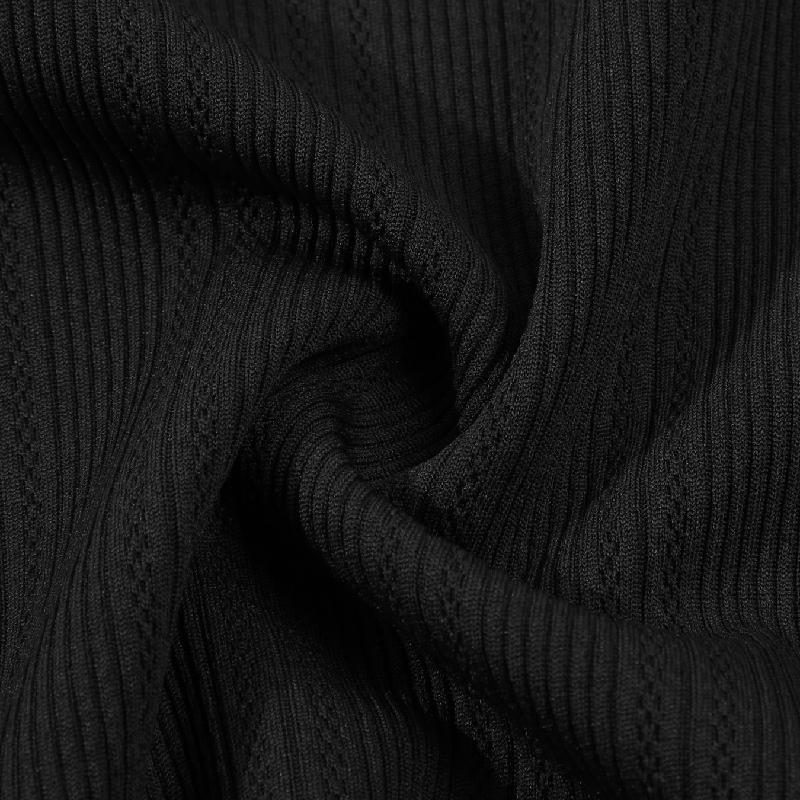 Herenpolo Met Gestreepte Jacquard Kraag En Lange Mouwen