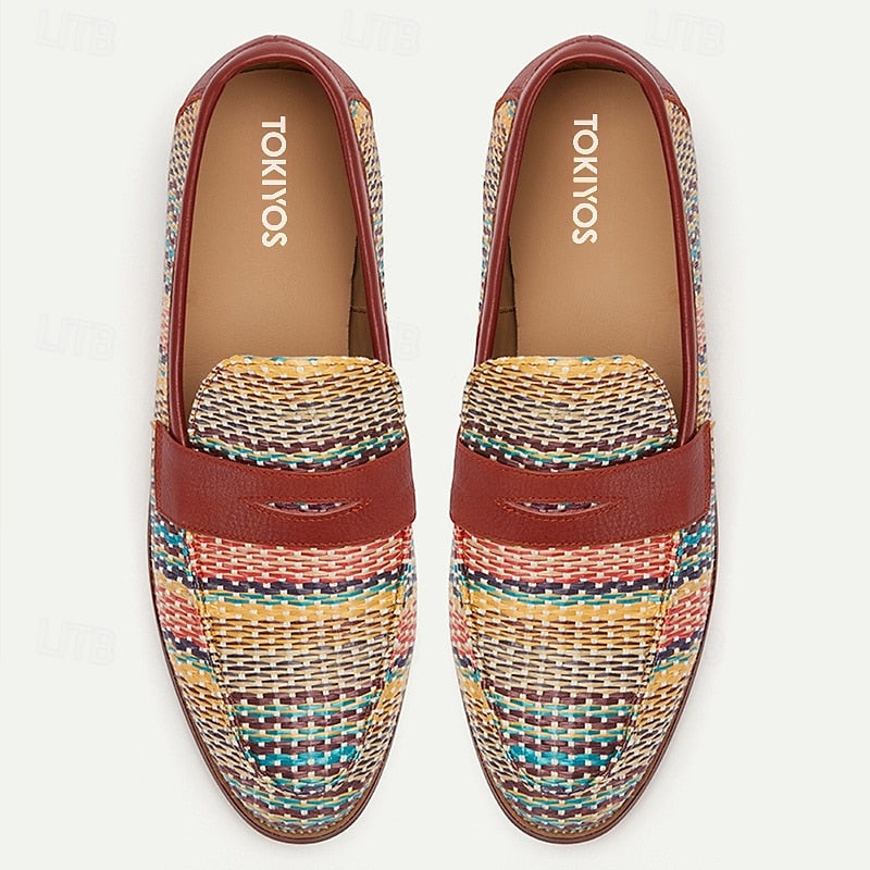 Premium gekleurde loafers voor heren