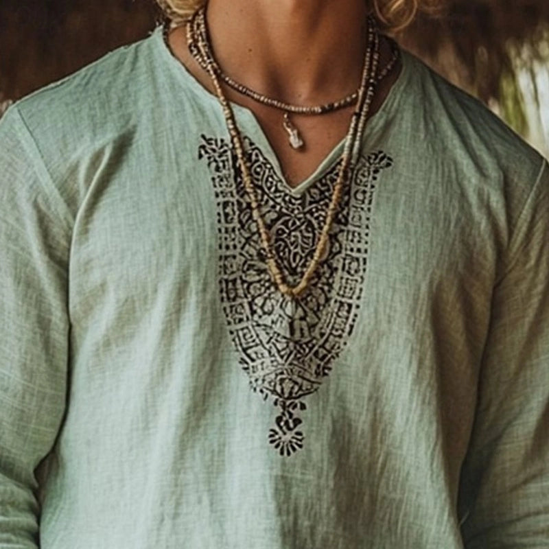 Tobias | Bohemian zomershirt voor heren